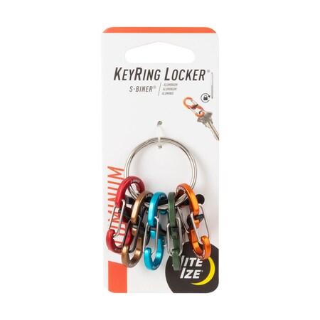 Nite Ize KEYRING LOCKER ALM ASRTD KRGA-A1-R3